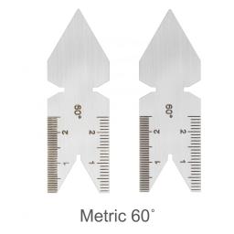 Centro Medidor Whitworth 55 °/ US 60 ° Métrica 60 ° graus de ângulo, Parafuso Template Thread Pitch Gauges, Ferramentas Torno de medição, 3pcs por conjunto - Image 3