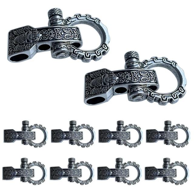 Fivelas Ajustáveis para Pulseira Paracord - Kit com 10 Peças de Fechos, Pinos de Parafuso e Manilhas de Âncora para Cinto