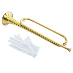 Estilo antigo bb bugle instrumento musical de cavalaria de bronze soprando trompete portátil para iniciantes de banda crianças festas de orquestra - Image 4