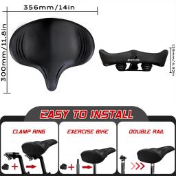 Bucklos ergonômico oversized sela da bicicleta ampliar engrossar longa distância ciclismo sela macia e confortável sela de grandes dimensões - Image 3