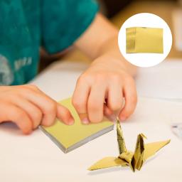 Toyandona-Origami Brilhante Ouro Handmade Papel Dobrável, Scrapbook Metálico, Quadrados De Fundo, Artesanato Artesanato DIY - Image 4