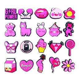 Pequenos pingentes de sapato rosa fresco para crocs decorações de sapato de desenho animado para tamancos sandálias acessórios de sapato para adolescentes presente de aniversário - Image 1