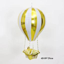 4D Decoração Do Balão De Ar Quente, Festa De Aniversário, Balões De Folha De Hélio De Alumínio, Dia Dos Namorados, Decoração Do Casamento, 89x29cm - Image 4