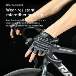 Luvas de Ciclismo Meio-Dedo, Silicone Líquido, Absorvente de Choque, Respirável, Esportes, Bicicleta, Fitness, 2023 - Image 5
