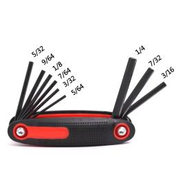 9 em 1 dobrável allen hex chave conjunto chave dispositivo ferramentas de reparo tiro com arco acessórios ferramenta - Image 2