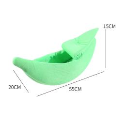 Cama de banana portátil para gato, tapete engraçado e bonito, aconchegante e quente, cesta durável, canil para cão, suprimentos gato, multicolor - Image 5
