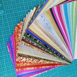 Pacote de 50 folhas de papel com holograma brilhante de 1 lado com padrão sortido para scrapbooking, diário de arte artesanal, suporte shikishi - Image 6