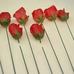 Premium Seda folha verde hastes com fio de ferro, perfeito para DIY arranjos de flores, Home Decoração De Natal, Flores Artificiais, 20 pcs - Image 5