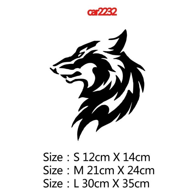 Decalque de Lobo Dominador para Carro 15cm