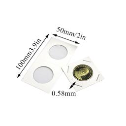 Praça Titulares Coin Papelão, Coin Album Coleção Clip, Selo Comemorativo, Armazenamento Titular Capa, 12 Especificações, 50Pcs - Image 6