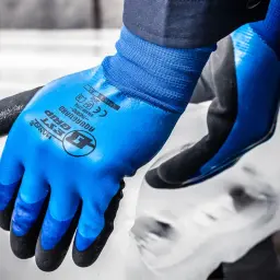 Luvas de trabalho de inverno à prova dwaterproof água superior aperto revestimento térmico isolado quente para o tempo frio ao ar livre luvas de esqui de neve no gelo - Image 3