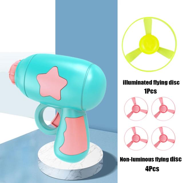 Brinquedo Interativo Teaser Training para Gatos com Discos Voadores e Luzes LED Engraçadas