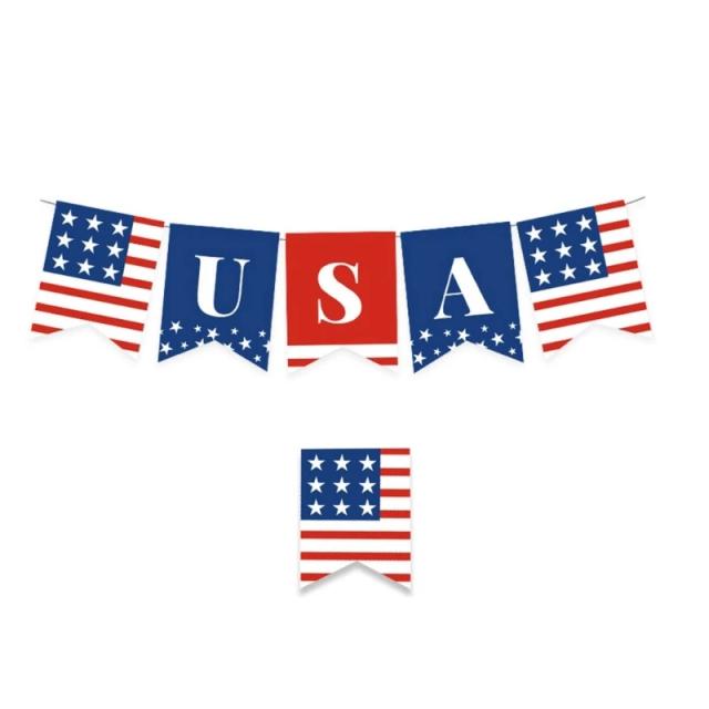 Decorações para Festa com Bandeiras da América: Bunting Especial para o Dia da Independência