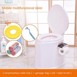 Vaso sanitário de viagem portátil compacto balde potty assentos w _ tanque de resíduos de pouco peso ao ar livre interior para acampar e caminhadas - Image 3