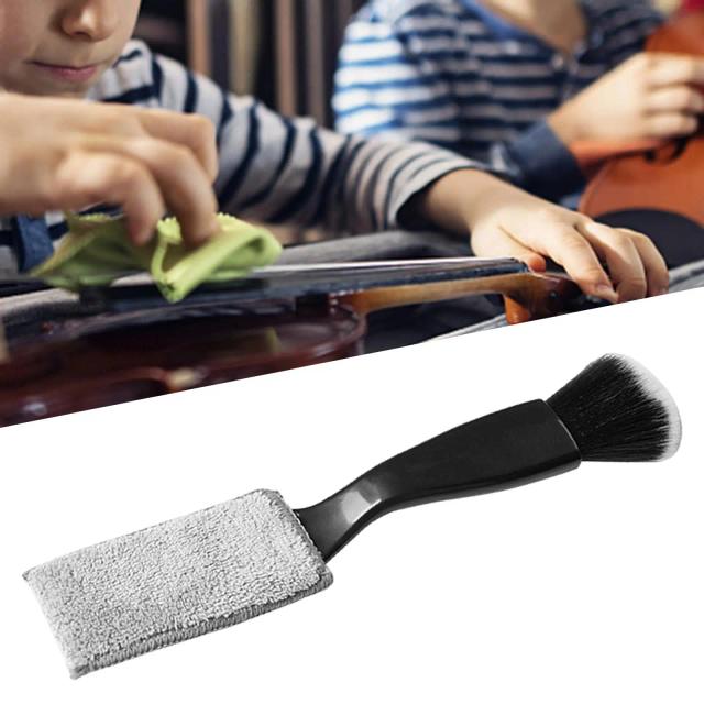 Escova de Limpeza Eficiente para Guitarras Elétricas, Ukuleles e Violinos - Remove Pó e Restaura Brilho