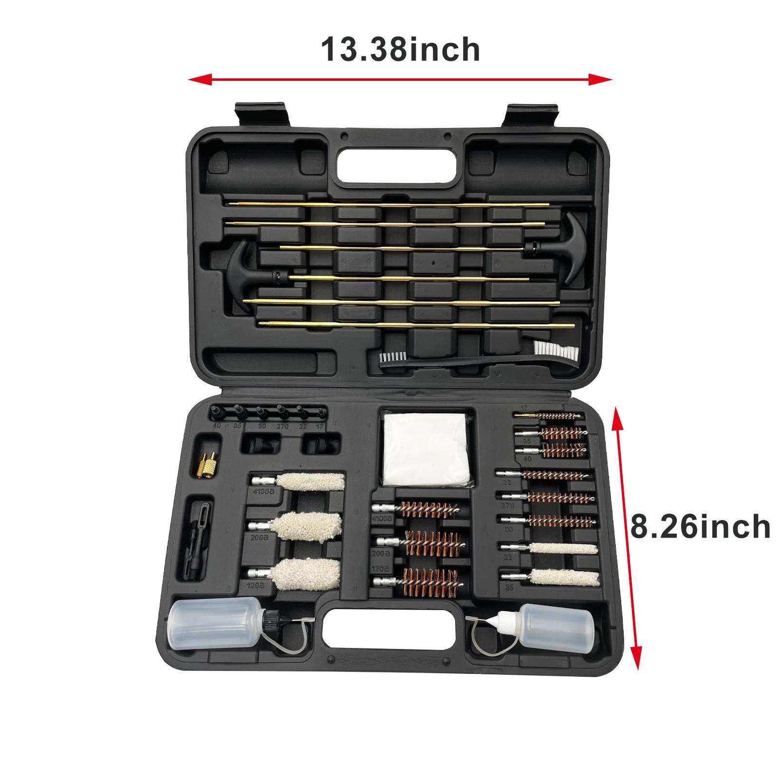 Mediug kit de limpeza de arma universal caso pistola rifle pistola escova ferramenta para caça, espingarda, 9mm, calibre 12, calibre.40/.45 - Image 1