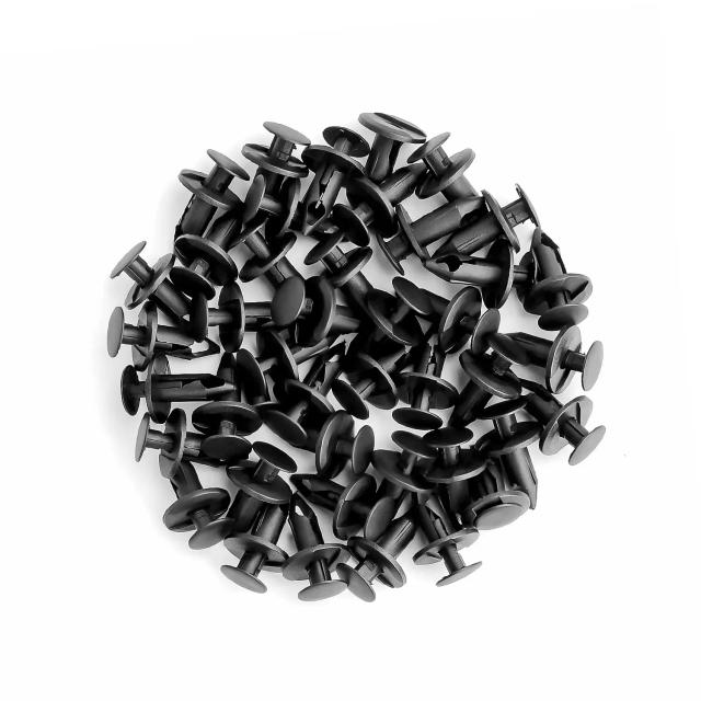 Grampos de Nylon para Redutores de Pára-Choques de Carros - Tipo Fender, Compatíveis com UTV, ATV, Toyota, GM e Ford, 50 Peças, Diâmetro do Furo de 8mm