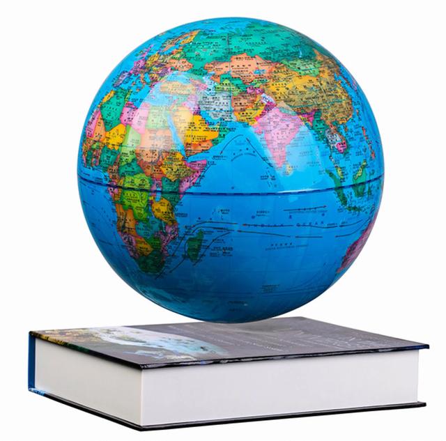 Globo Flutuante de Levitação Magnética com Terra Luminosa e Capa Cósmica - Base de Livros e Suprimentos Educativos