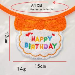 Conjunto de artigos para festas, cachecol para cães e gatos, chapéu de aniversário fofo para cachorrinhos, decoração para pequenos e médios animais, 2024 - Image 5