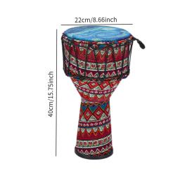 Tambor de mão africano 8 pol. Tambor Djembe leve para presentes de feriado crianças adultos - Image 6