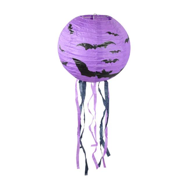Decoração de Halloween: Lanternas de Papel em Formato de Abóbora, Aranha, Morcego e Esqueleto para Festa, Ideal para Ambientes Internos e Externos - 1 Unidade