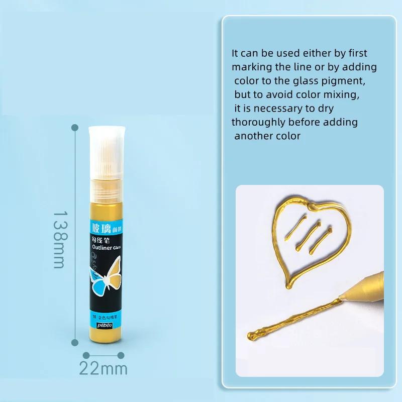 Tintas acrílicas resistentes ao sol transparentes para pintura, tinta de vidro impermeável, Aquarela Art Supplies, 20ml - Image 1