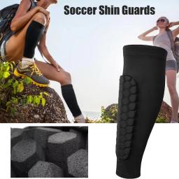 1pc favo de mel de futebol caneleiras protetores de futebol esportes legging shinguards mangas perna protetor engrenagem protetora haste - Image 3