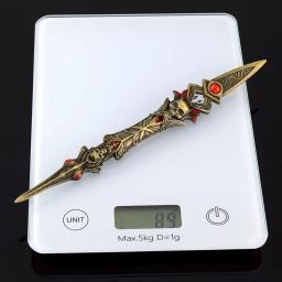 Douluo Anime Peripheral Zinc Alloy Carving Knife, Huo Yuhao, AEG Modelo de Arma Necromântica, Artesanato Ornamentos, Brinquedos Presente, 22cm - Image 5