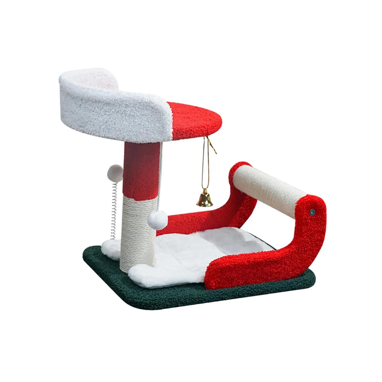 Natal Cat Scratcher Post para gatos de interior, Coçar a tábua, Pet Shop, Jogando a cama, Casa, Interativo Grinding Claw Rest - Image 1