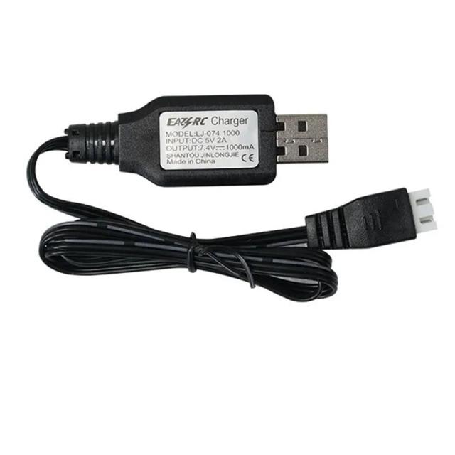 Carregador USB para Baterias FMS 7.4V 380mAh e 600mAh com Capacidade de 900mAh