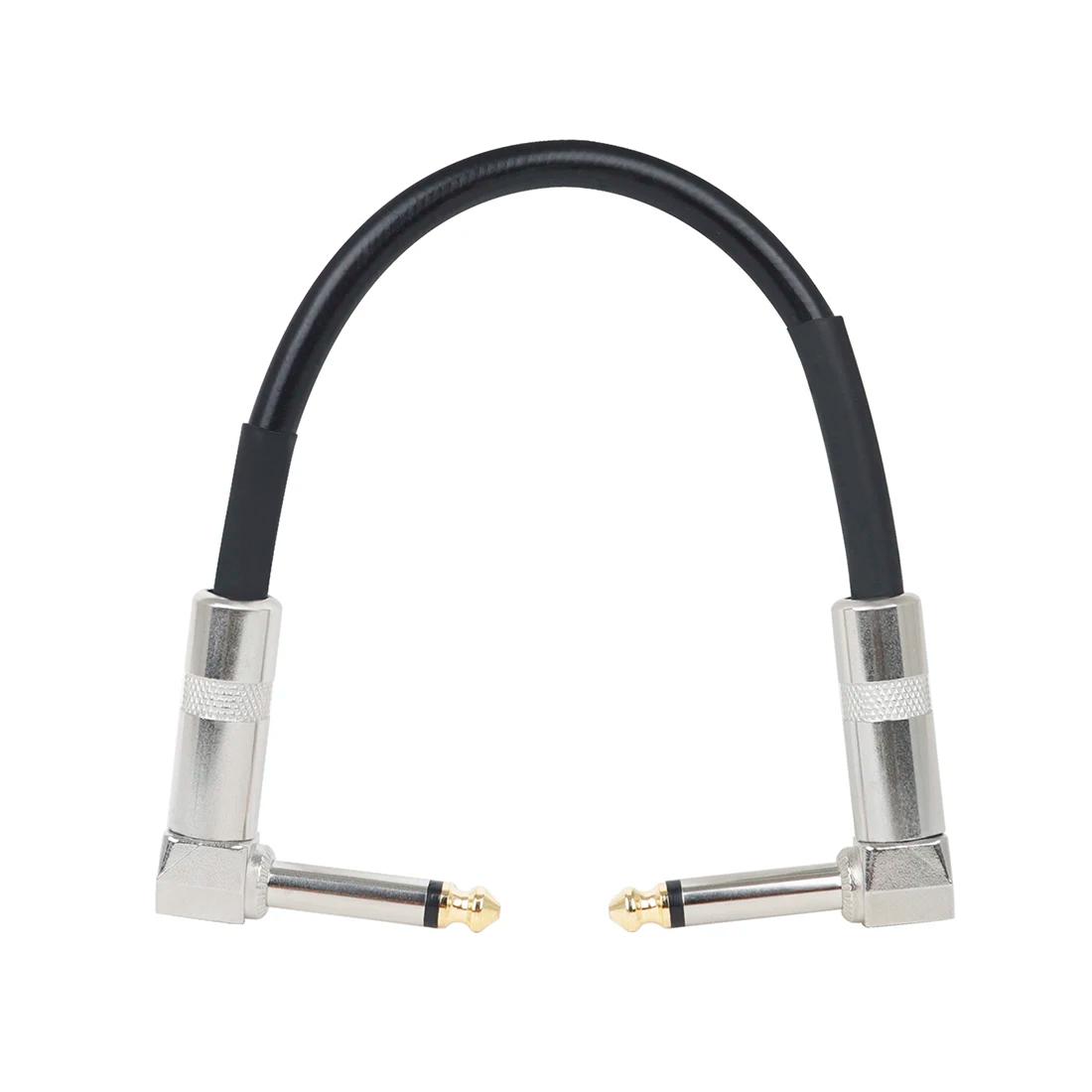Cabo Pedal de Efeitos Guitarra, Instrumentos Patch Cord, Fio Efeito Guitarra Elétrica 6,35, Cabeça de Metal, Acessório de Alta Qualidade 15cm - Image 1