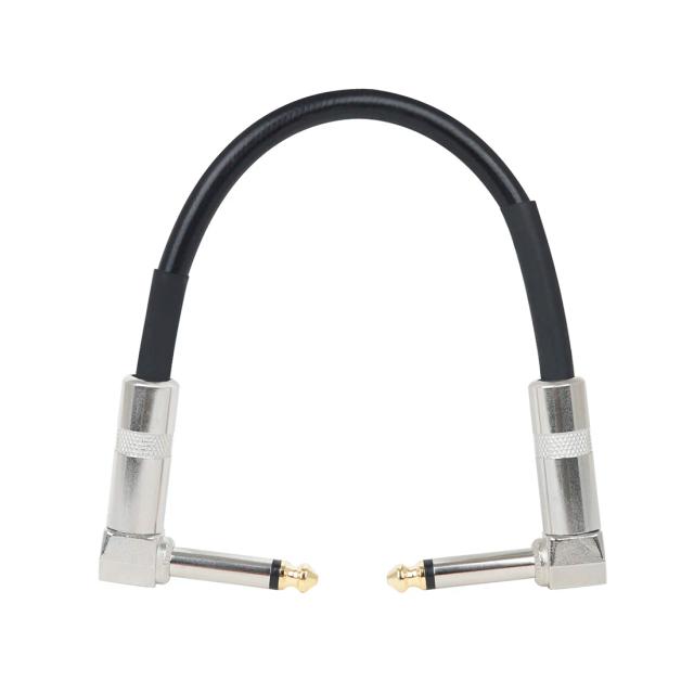 Cabo Pedal de Efeitos para Guitarra Elétrica 6,35mm com Conectores de Metal - Acessório de Alta Qualidade 15cm