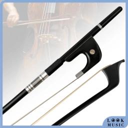 OLHAR Puro De Fibra De Carbono Preto Arco Contrabaixo Arco Em 4/4 3/4 1/2 Tamanho Concerto Bass Contrabaixo Bow Estilo Alemão de Cabelo Verdadeiro Cavalo - Image 1