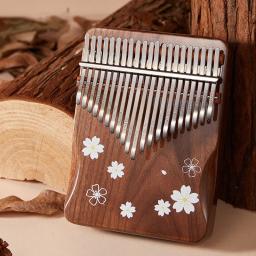 Pequeno Kalimba de Madeira para Iniciantes, Piano Polegar, Instrumentos Profissionais, 17 Chaves, 21 Chaves, Teclado Musical, Iniciante - Image 1