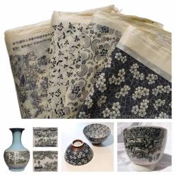 Papel De Transferência Preto De Arte De Cerâmica, Papel De Flor De Esmalte Underglaze, Adesivo Decalque De Cerâmica De Alta Temperatura, DIY Ferramentas De Argila Do Polímero, 1Pc - Image 3
