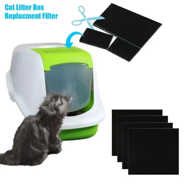 Filtro de Carvão Ativado para Pets - Alta Adsorção, Ideal para Caixas de Areia e Vaso Sanitário, Pacote com 3 Peças