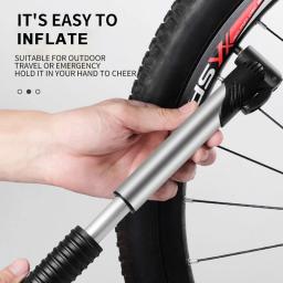 Mini bomba de bicicleta portátil mountain road bicicleta mão bomba ar inflator pneu schrader presta válvula futebol equipamentos infláveis - Image 3
