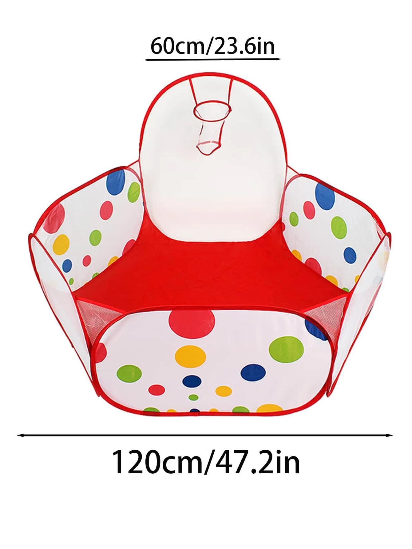Piscina de bolinhas infantil com cesta de basquete