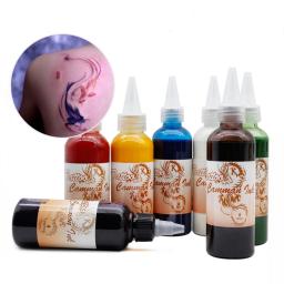 Semi Permanente Airbrush Tatuagens Temporárias Tinta, Brilho Tint Tinta, Pigmento De Beleza, Suprimentos De Maquiagem, Arte Corporal, 2 Garrafas + bônus - Image 4