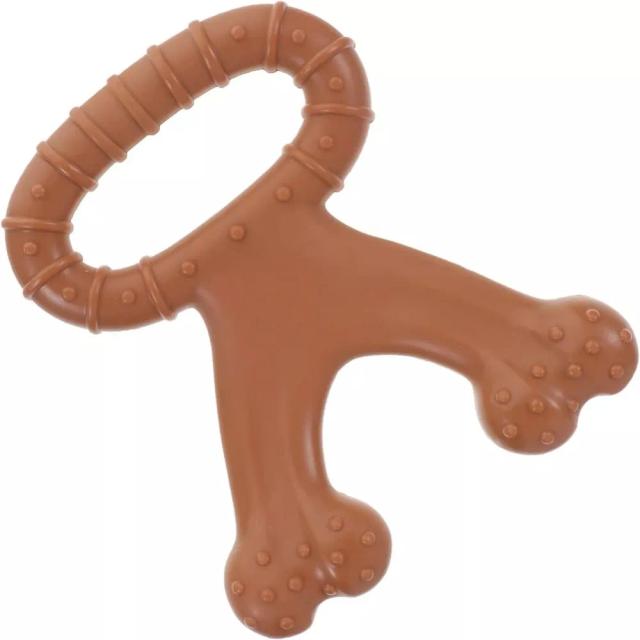 Brinquedo de Nylon Durável em Forma de Osso para Cães e Filhotes, Ideal para Mastigação e Saúde Dental