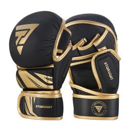 Luvas de Boxe Profissionais para Homens, Metade do Dedo, Couro PU, Luta MMA, Artes Marciais, Karatê, Treinamento Muay Thai - Image 1