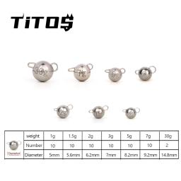 TITOS Tungstênio Cheburashka Sinker Jig Head Peso, 1G-30G Plain Bass Fishing Soft Worm Bait Acessórios - Image 6