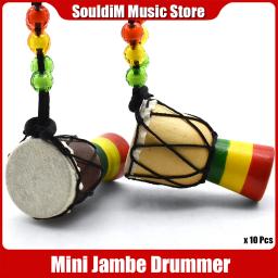 10 conjunto de mini jambe baterista djembe percussão instrumento musical tambor mão africano instrumento de música - Image 1