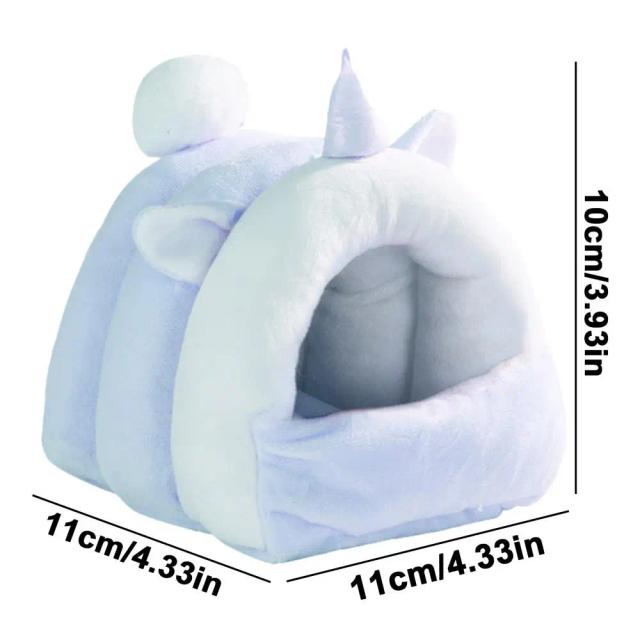 Cama Quente para Hamsters e Pequenos Animais - Almofada Aconchegante e Ninho Brinquedo Ideal