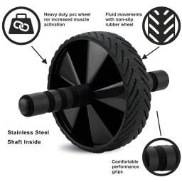 Roda de rolo abdominal, equipamento de treino abdominal para treinamento de força abdominal e central, rodas de exercício para academia em casa, equipamentos de fitness - Image 3