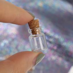 Mini garrafas de vidro transparente com rolha de cortiça, frascos para decoração de festa de aniversário de casamento de natal, frascos diy, presente com 10/50 peças - Image 2
