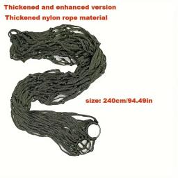 Multifuncional Nylon Hammock com Mesh Rope, Perfeito para relaxamento ao ar livre, Dormir fora, Camping - Image 5