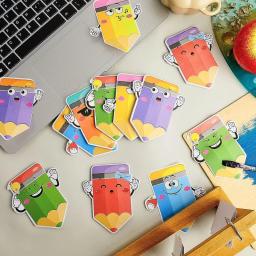 Lápis Dos Desenhos Animados Em Forma De Nota Pegajosa, Manual Infantil Decoração Adesivo, Aprendendo Memo Notebook, Bonito, Novo - Image 1