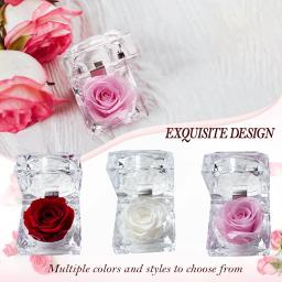 Flor Eterna Preservada com Caixa, Eterna Rosa, Presente para Dia dos Namorados, Aniversário e Aniversário, 1pc - Image 1