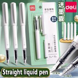 Deli-Substituível Caligrafia Fountain Pen Set, Canetas multifuncionais, Abastecimento de escrita, Papelaria, Escritório, Material Escolar, 0,38mm, 11pcs - Image 1